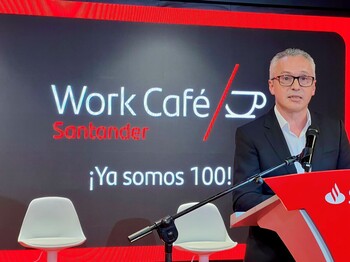 Santander inaugura el Work Café número 100 en España