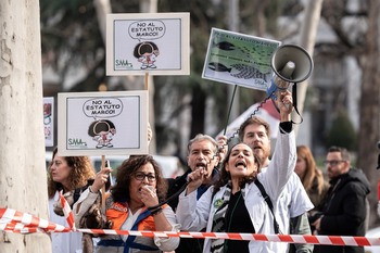Los médicos protestan en Madrid por la reforma de su estatuto