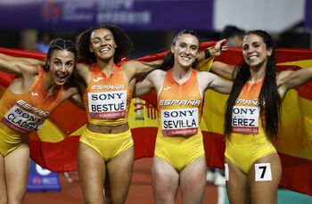El relevo 4x100 femenino español, subcampeón del mundo