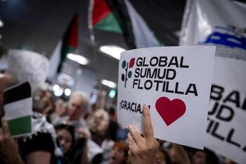 La nueva flotilla está a 350 kilómetros de la costa de Gaza