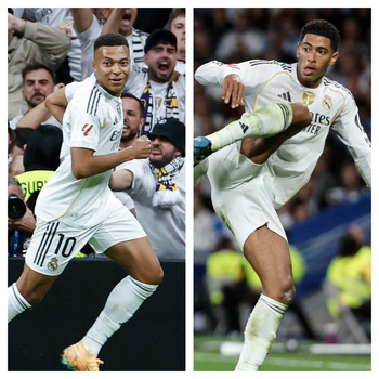 Mbappé y Bellingham sonríen ante el Barça