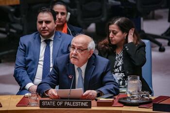 El representante de Palestina ante la ONU: 