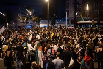 Cargas policiales ante el consulado de Israel en Barcelona