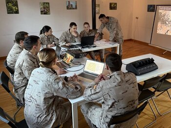 La Princesa Leonor realiza maniobras en el Ejército del Aire