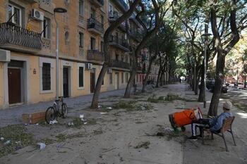 Al menos 11 heridos en Barcelona a causa del viento