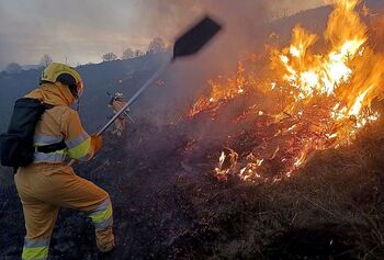 Más de 60 incendios provocados amenazan Asturias y Cantabria