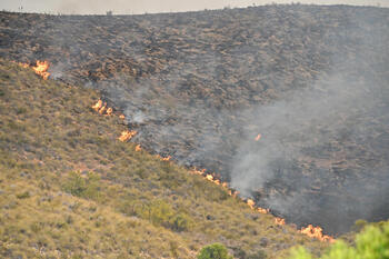El fuego de Los Gallardos obliga a desalojar a 1.400 personas