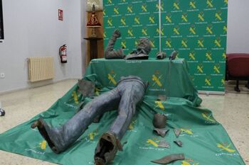 Encuentran troceada la estatua robada de Seve Ballesteros